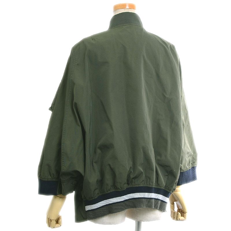 【未使用・タグ付き】MONCLER REBLOCHON ポンチョ カーキ モンクレール REBLOCHON ポンチョ ブルゾン ナイロン/コットン