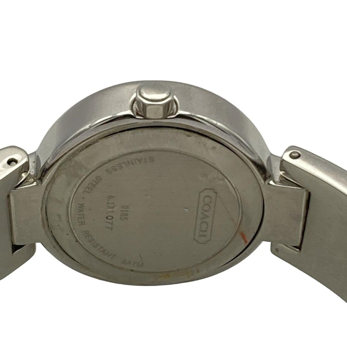 1円スタート 稼働美品 COACH コーチ レディース腕時計 33mm シルバー 