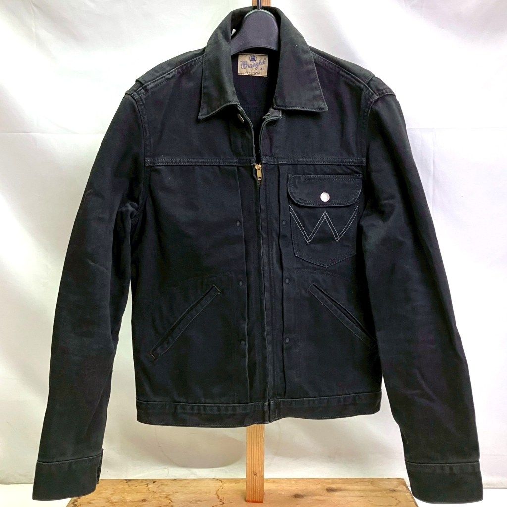 01w-5501 ラングラー Wrangler 60 s復刻 66MJZ ブラックコットンG ジャケット サイズ36 メンズ デニムジャケット 品