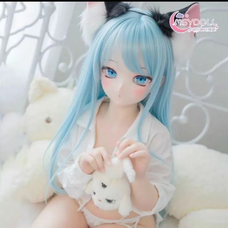 二次元風魔族 薄荷 110cm ウィッグ 附 こ人形 等身大フィギュア BJD ドール TPE 素材 お人形遊び