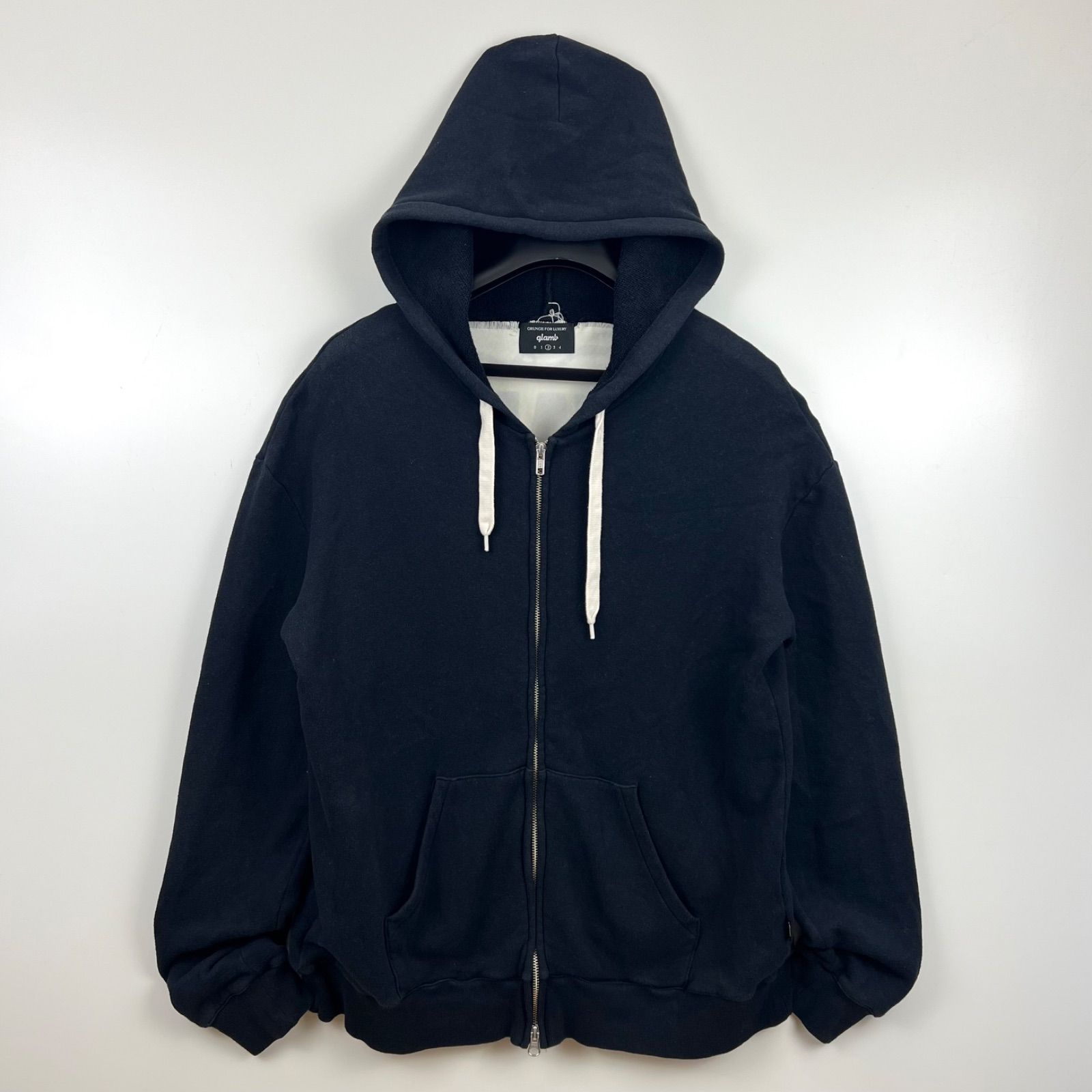 glamb 2017ss archive damaged back logo zip hoodie 2 GB17SP/CS01 