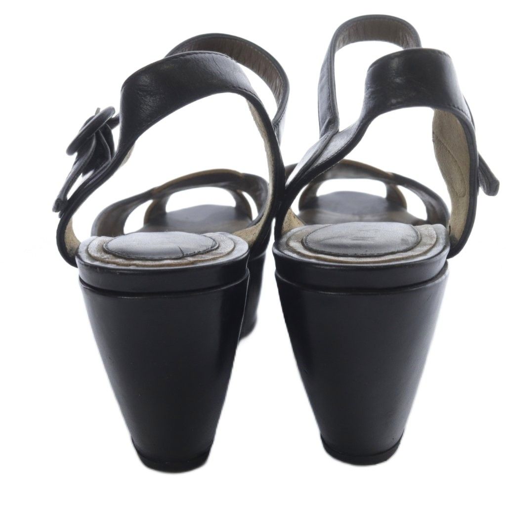 MARNI TROMPE LOEIL SANDALS サンダル ブラック 42 マルニ MARNI プラットフォームサンダル ストラップ レザー 24cm