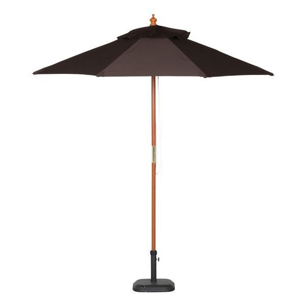 パラソル 幅210cmタイプ ブラウン 木製 組立品 パラソルベース別売 ガーデン ベランダ テラス アウトドア 店舗 お店 代引不可