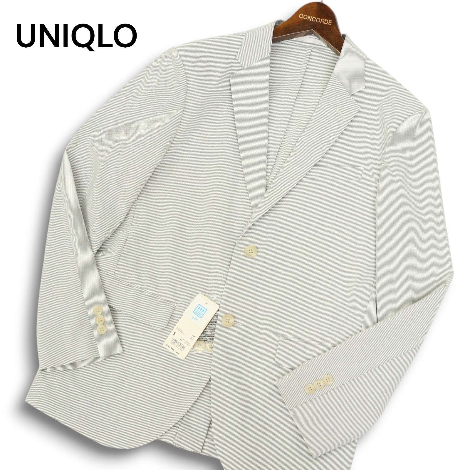 新品 未使用】 UNIQLO ユニクロ 通年 感動ジャケット☆ ストライプ 