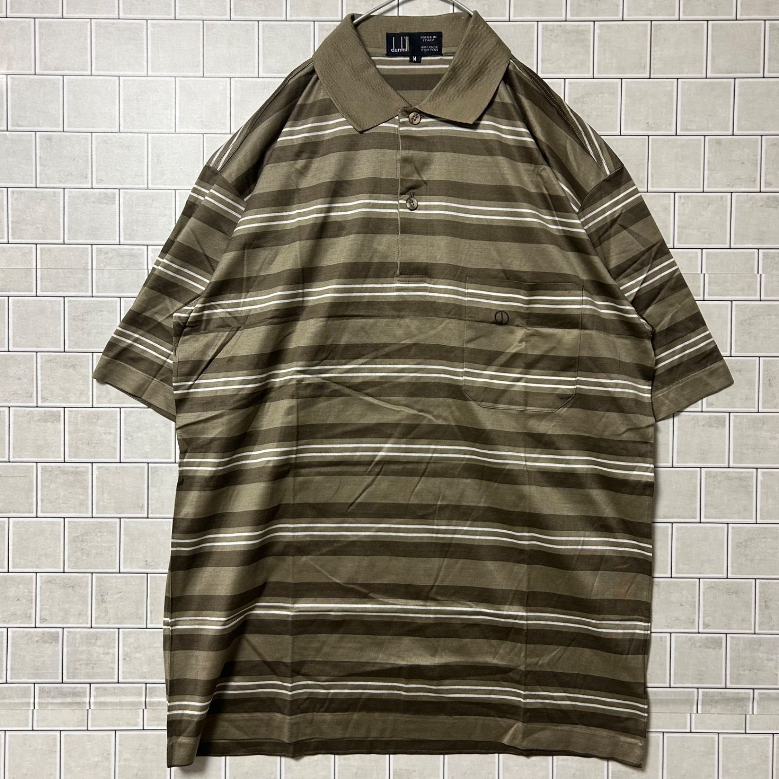 dunhill ダンヒル ポロシャツ 総柄 ロゴ刺繍ポケット M - メルカリ dunhill ダンヒル ポロシャツ 総柄 ロゴ刺繍ポケット M - メルカリ