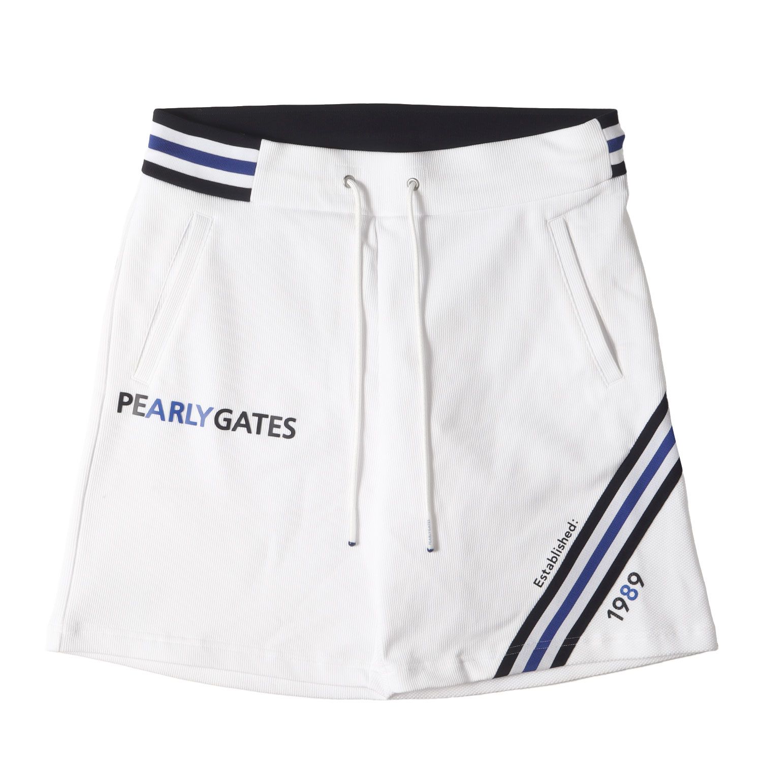 PEARLY GATES パーリー ゲイツ パンツ サイズ 5 | 24SS ロゴ ポリ メッシュ ジャージー ショート パンツ 053-4132327 | MADE IN JAPAN | ホワイト 白 | ボトムス ショートパンツ メンズ