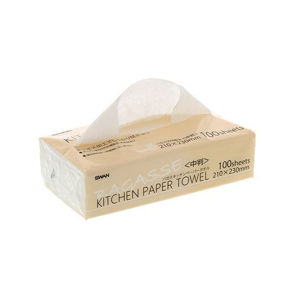 シモジマ SWANバガスキッチンペーパータオル 中判 004722008 1セット 4800枚 100枚×48パック