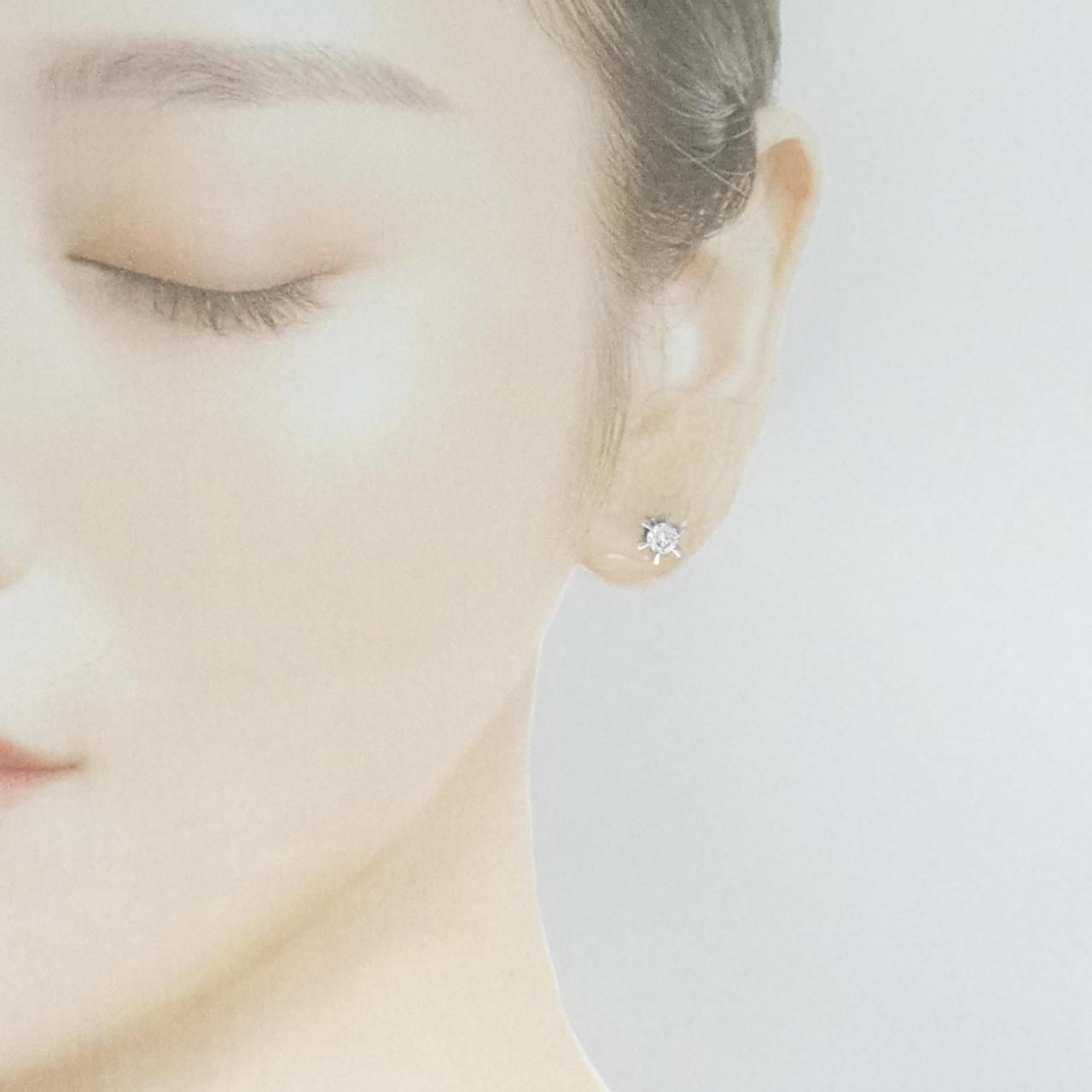 PT900 ソリティア ダイヤモンド ピアス 0.60CT - メルカリ 