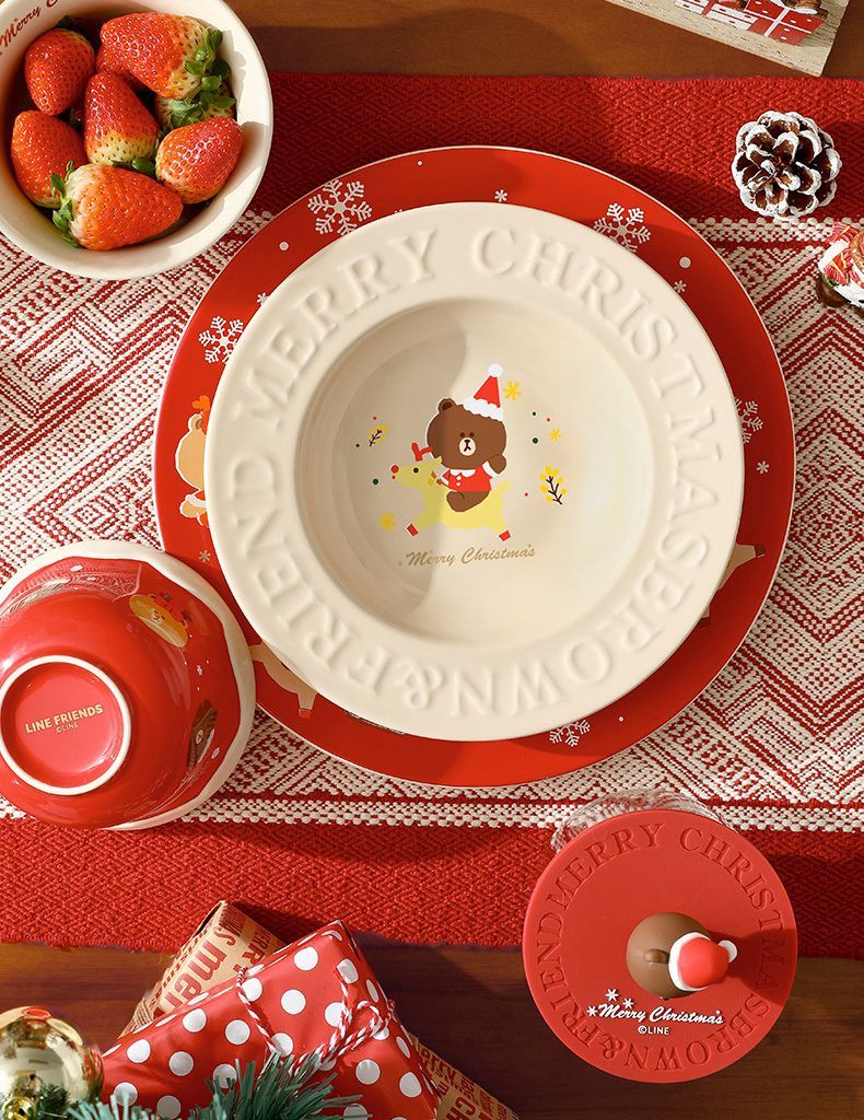 クリスマス食器セット 5点入り LINE FRIENDS 正規品 - メルカリ