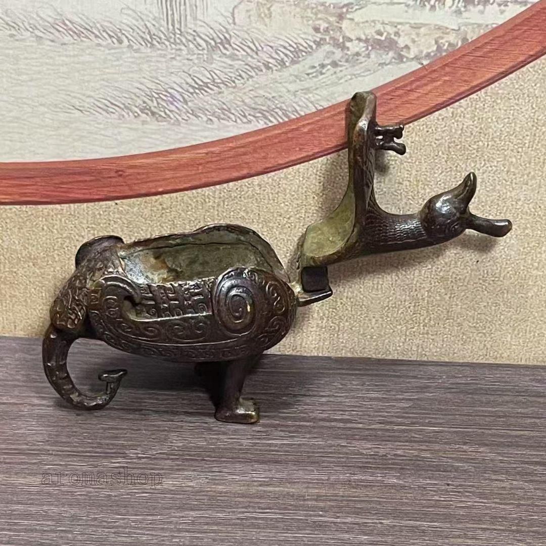 銅製 唐灯 家用供灯 茶台 置物 文房器 茶道具 香道具 装飾品