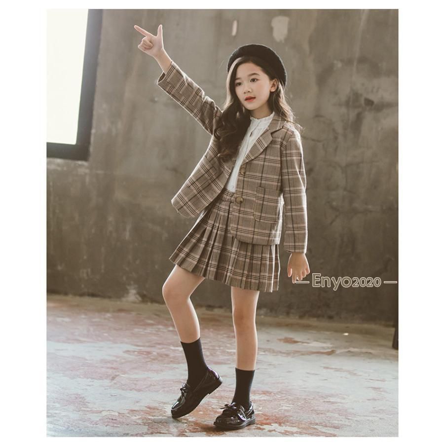 EASTBOY フォーマルスーツ セットアップ チェック柄 120cm 女の子 公式