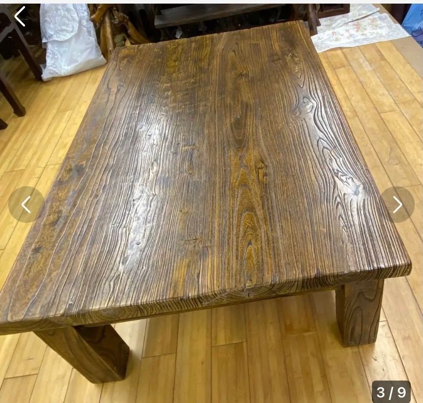 アンティーク 木製古材、家具木製 座敷机 テーブル - Enjoy Life