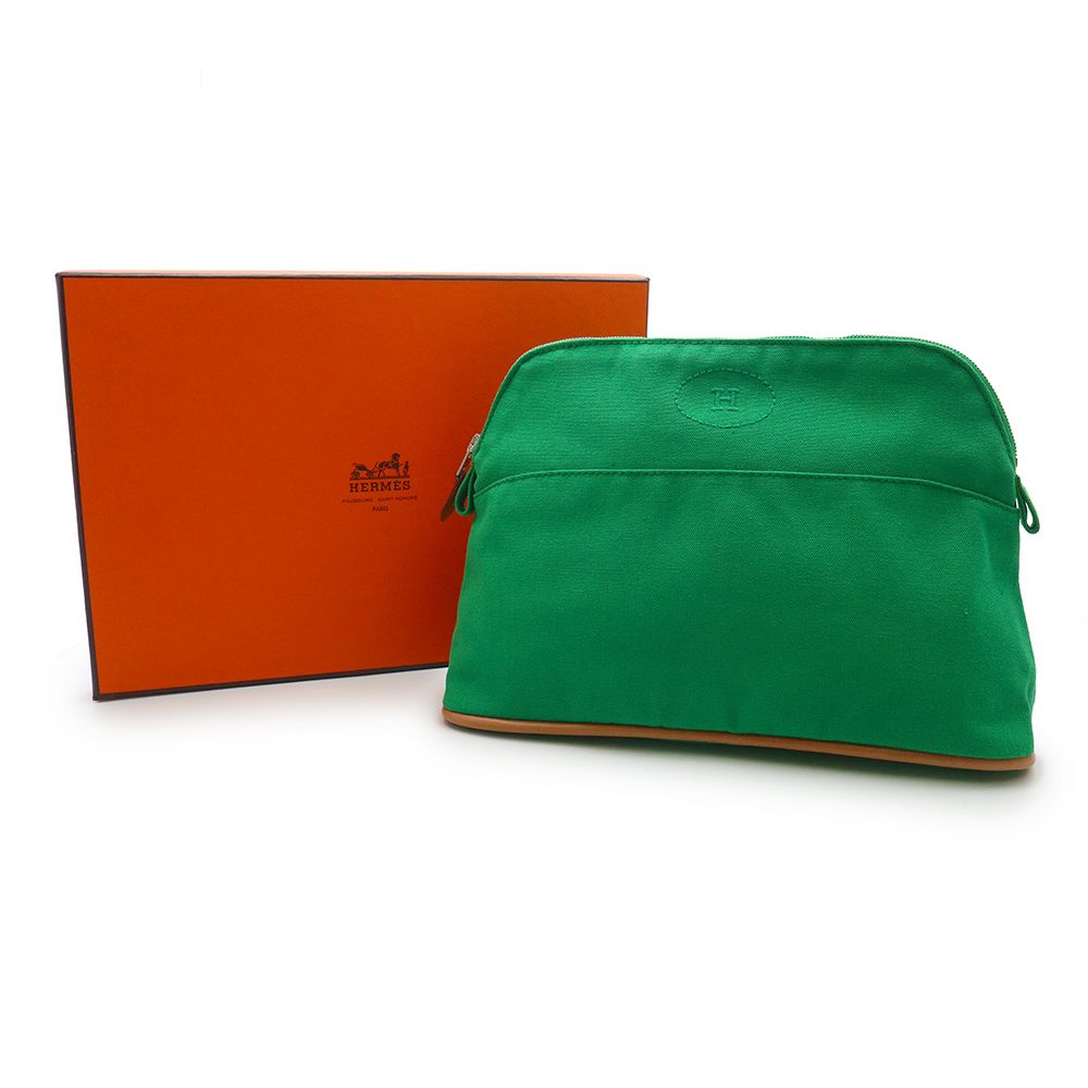 エルメス HERMES ポーチ ボリードポーチ MM コットン オレンジ