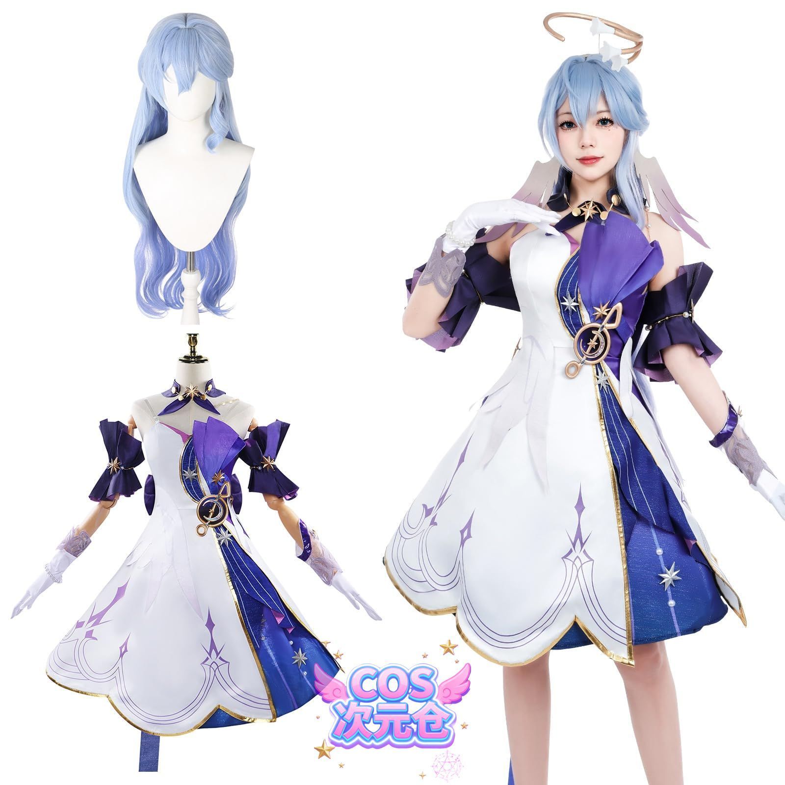 ♥ ロビン ウィッグ付き 神併 崩壊スターレイル コスプレ ウィッグ付き ホタル 開拓者 ロビン 花火 ブラックスワン ゲーム コスプレ衣装 イベント 大人用 仮