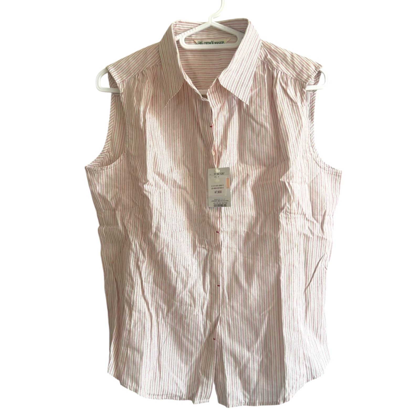 MONCLER2022春夏新作 ストライプ柄 ノースリーブ Tシャツ Z1408 NEW YORKER ニューヨーカー ストライプ柄ノースリーブ