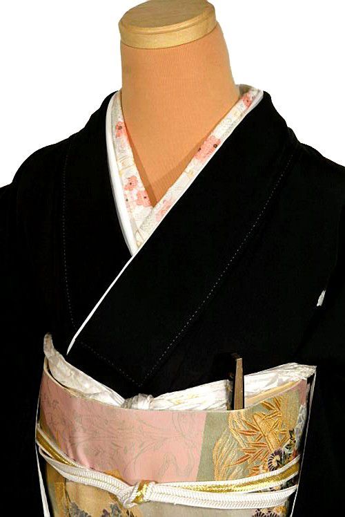 黒留袖 送料無料 最高峰 十日町友禅作家 阿部佳雪 山水風景文 雨の橋 比翼付 クリーニング済 身丈154cm 裄丈63cm T3643