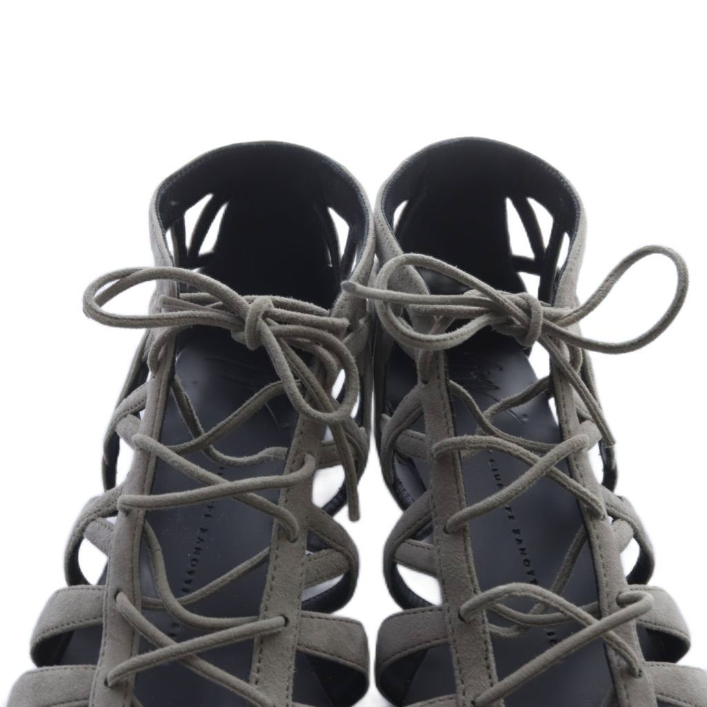 ジュゼッペザノッティデザイン サンダル レースアップ 36.5 グレージュ KIN-KAAI_COM