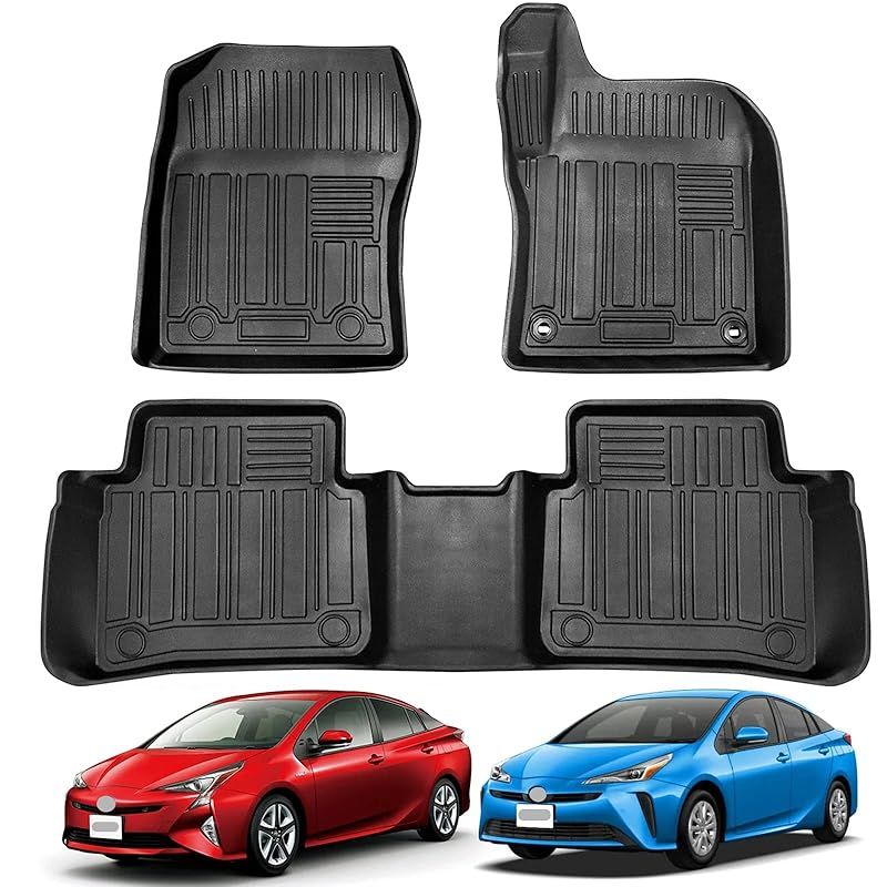 トヨタ プリウス PRIUS 50系 前期/後期 3Dフロアマット 3Dカーマット 車専用 フロアマット 立体カーマット TPE材質 耐汚れ 抗菌効果 防水 滑り防止 保護パーツ カー用品（3PCS） 0