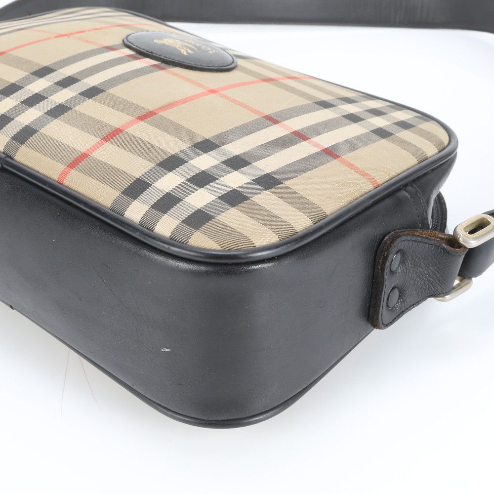 極美品 バーバリー ノバ チェック シャドーホース レザー ショルダー