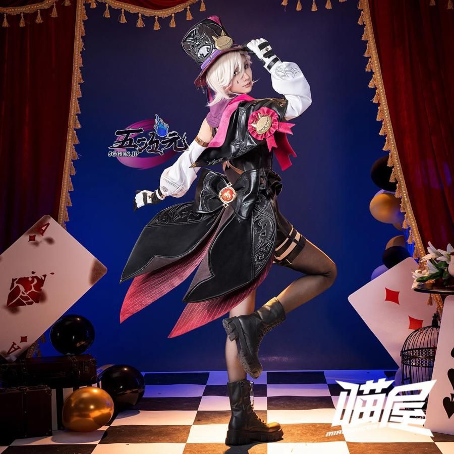 猫屋小舗 原神 コスプレ リネ 双子 衣装 帽子込み ウィッグ 鞋 トランプ 追加可