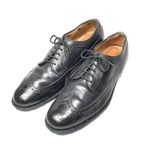 試着交換OK！ビンテージモデル★ALDEN★サイズ10.5 A/C★27.5-28.0cm★ウィングチップ ビジネスシューズ★黒 ブラック◆is6-44 試着交換OK！ビンテージモデル☆ALDEN☆サイズ10.5 A/C☆27.5-28.0cm