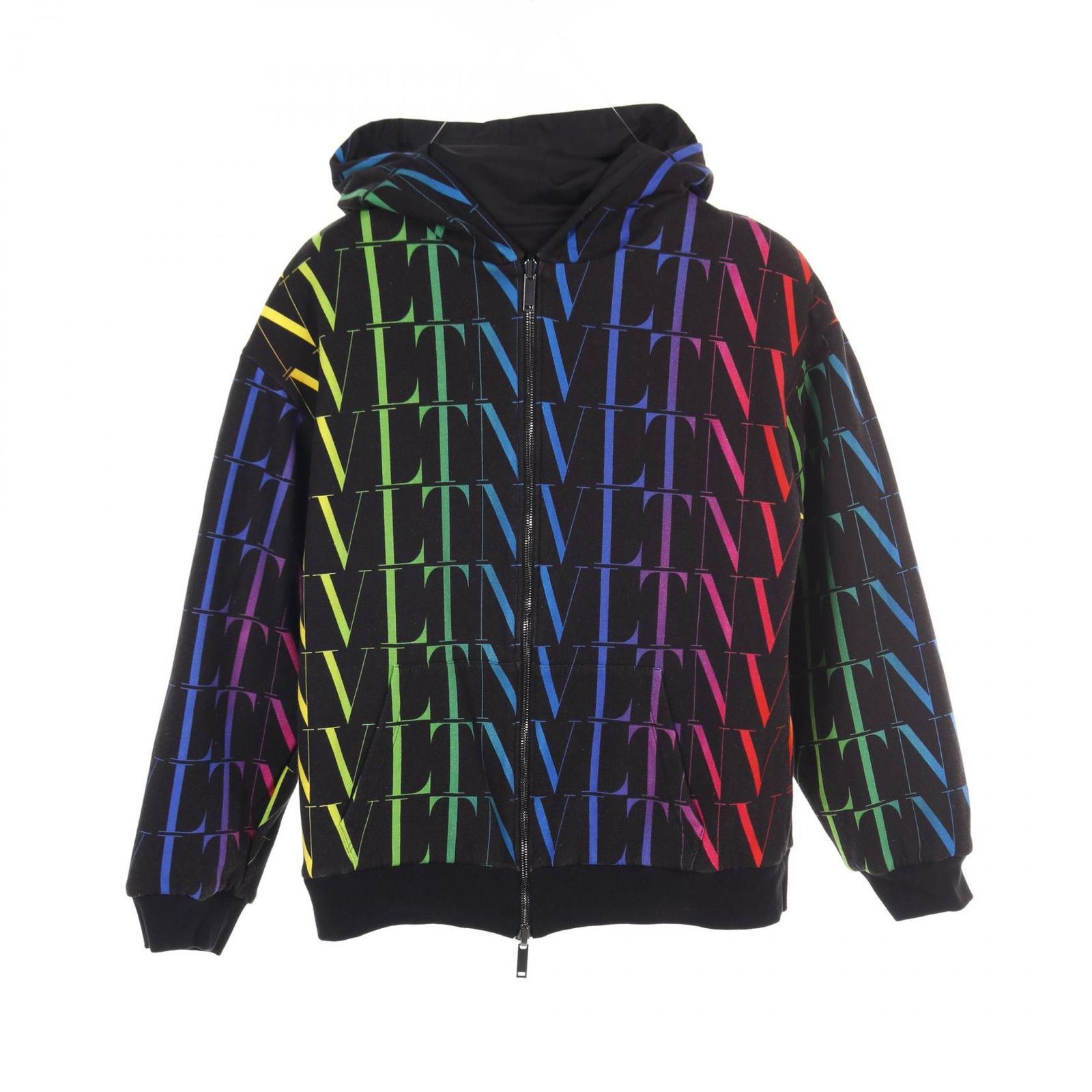 VALENTINO / パーカー/L/コットン/BLK/総柄/VV3MF15P73Q// ヴァレンチノ Valentino パーカー VLTNロゴ VV3MF15P73Q コットン