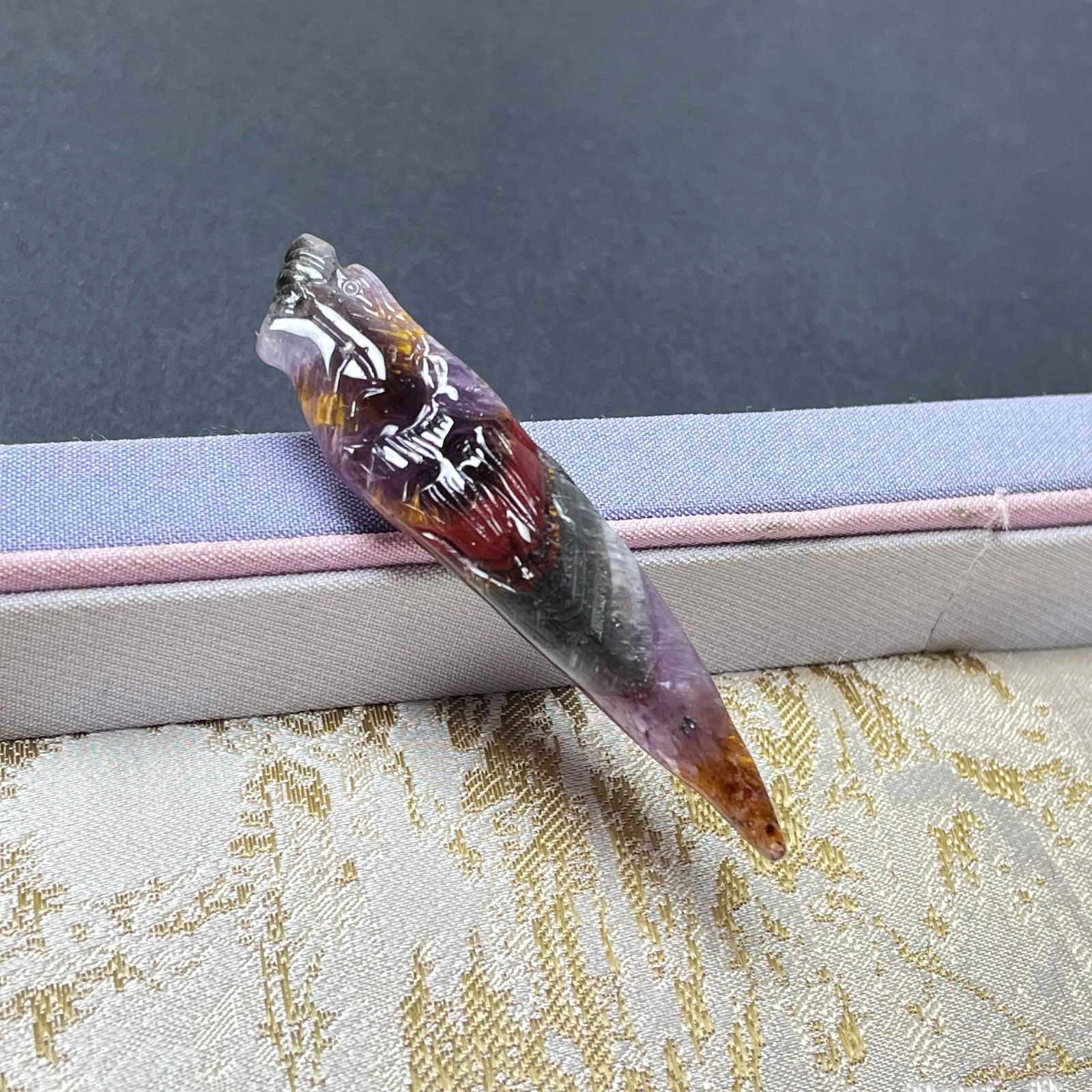  EU製 オーロラクォーツ23 ペンダント パワーストーン 天然石 金運 浄化 開運 プレゼント 55.4 12.7 9 mm ZZ 1556 その他 アクセサリー