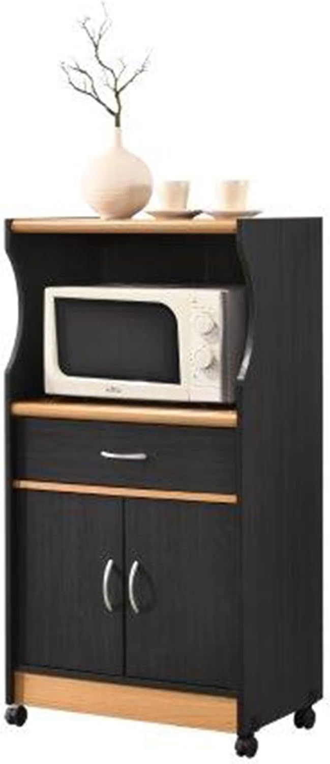Hodedah キッチンカート ブラックブナ 電子レンジ用 【日本正規輸入品】