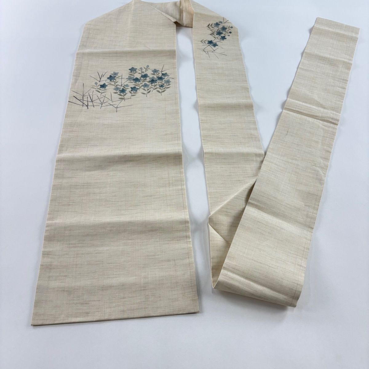 名古屋帯 秀品 夏帯 桔梗 ベージュ 正絹 【中古】 - メルカリ
