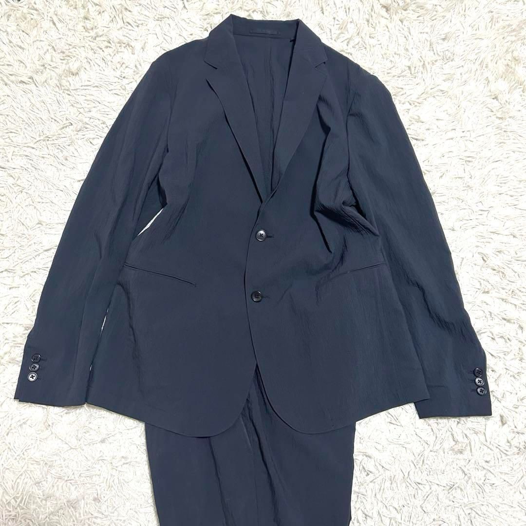 セオリー ストレッチシアサッカー スーツ セットアップ L相当 ネイビー