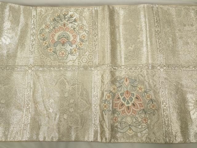 蘇州刺繍 相良刺繍 袋帯 唐花文様 金糸 銀糸 正絹 六通 蘇州刺繍 相良刺繍 袋帯 唐花文様 金糸 銀糸 正絹 六通 - メルカリ