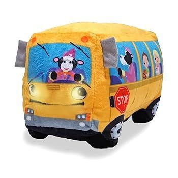 Cuddle Barn Animated Toy Wheelie School Bus Singing Wheels on the Bus