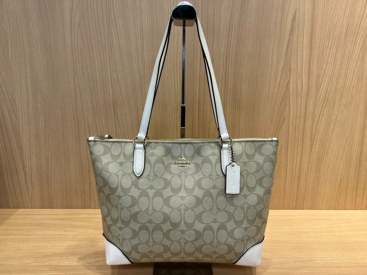 コーチ トートバッグ F13742 カーキ×ブラウン COACH コーチCoach 