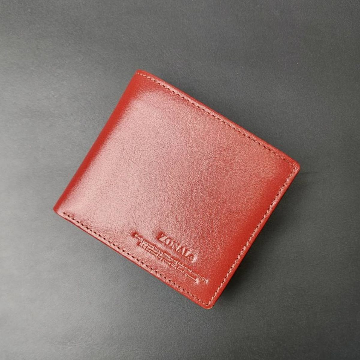 本革 二つ折り財布 水牛革 ZONALe ゾナール レザー 財布 LUCIDOシリーズ バッファローレザー 財布 クリアポケット ブラウン 10151