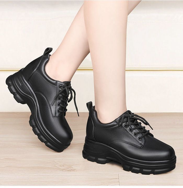 厚底 スニーカー レディース シューズ 黒 厚底スニーカー