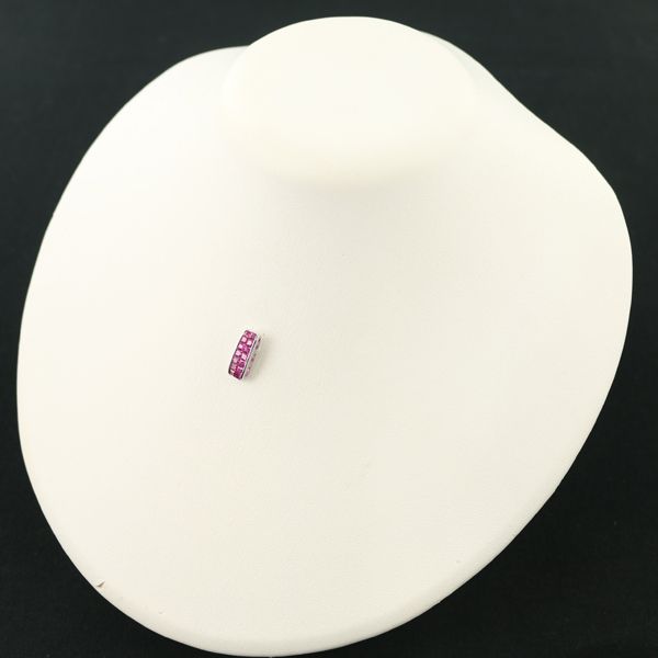 ルビー 0.93ct ミステリーセッティング ペンダントトップ K18WG