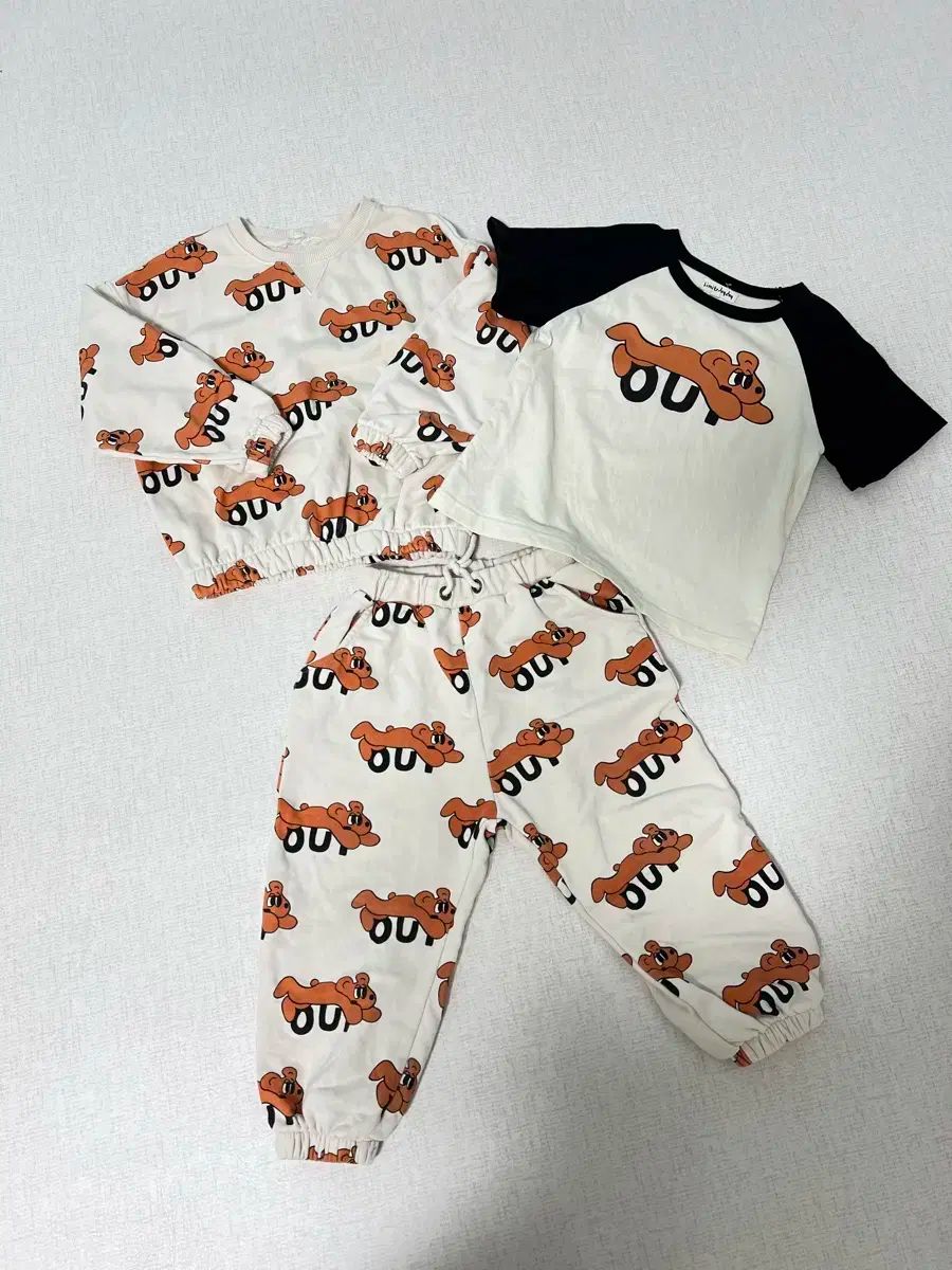 リミテドゥドゥ トレーナー＋半袖Tシャツ＋パンツ 3pcs セット