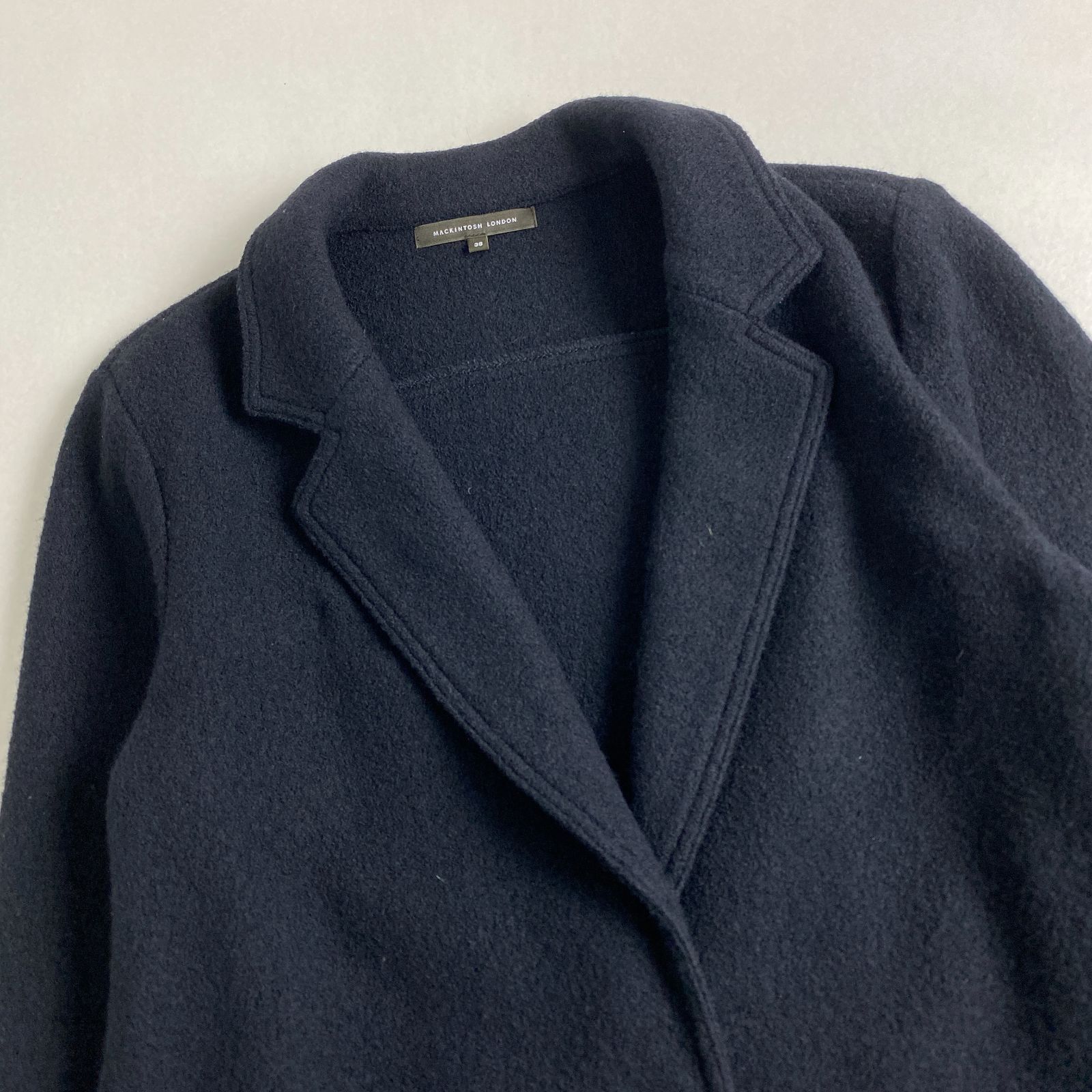 Mackintosh ロングコート MACKINTOSH LONDON 黒 ダブルフェイス