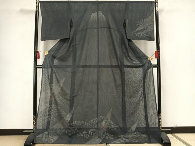 平和屋着物▽訪問着　無双　紗袷　紗×紗　草花文　金彩　ロング丈　正絹　逸品　AAAZ1446fy 平和屋着物▽訪問着 無双 紗袷 紗×紗 草花文 金彩 ロング丈 正絹 逸品