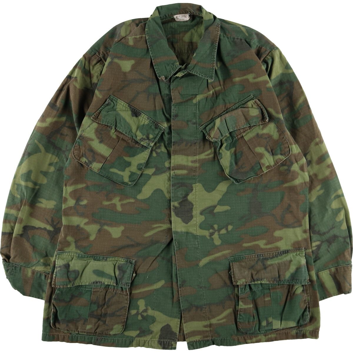 古着 60年代 米軍実品 ジャングルファティーグ 5th 迷彩柄 ERDL