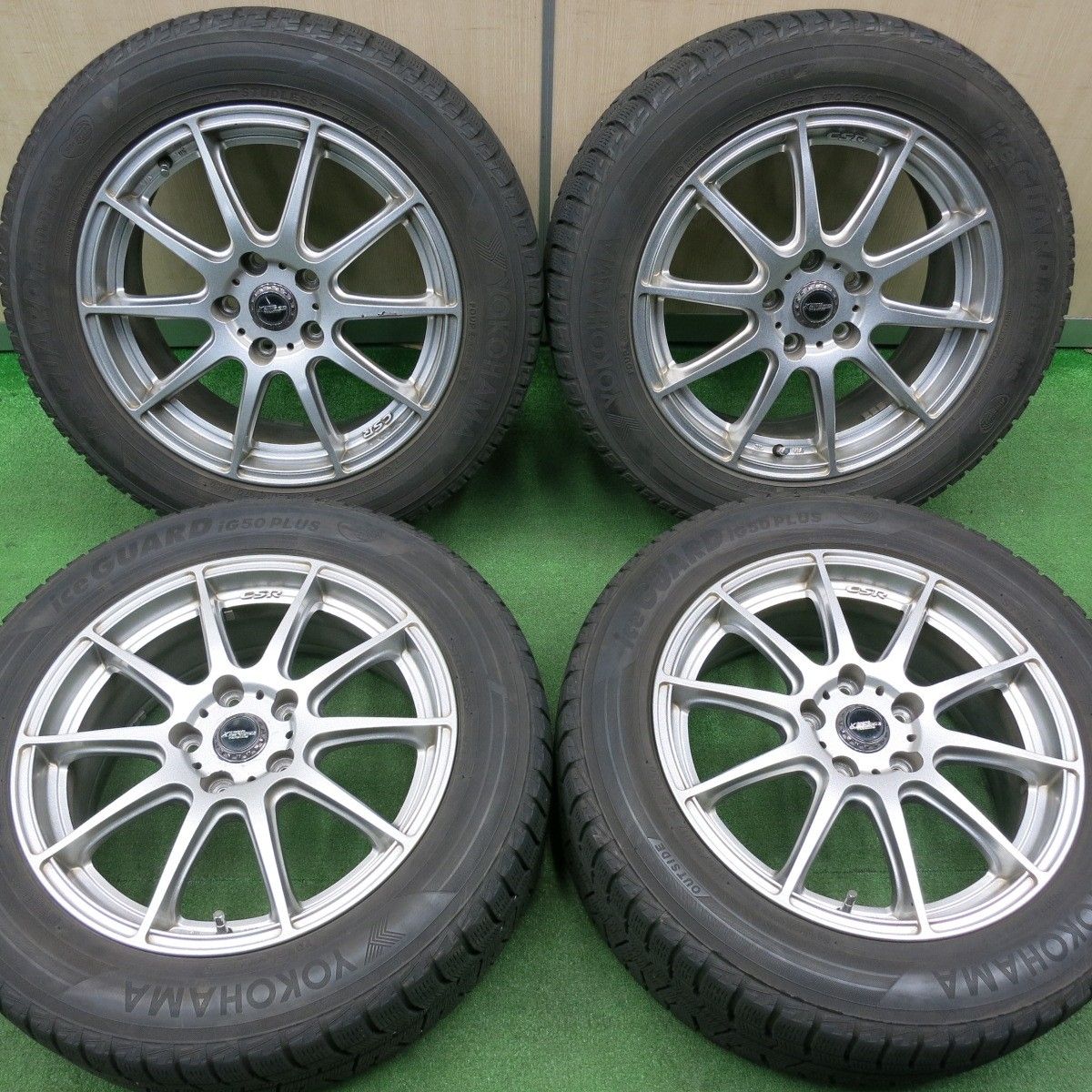 [送料無料] バリ溝！9分スタッドレス 225/55R17 ヨコハマ アイスガード iG50 プラス X CROSS SPEED PREMIUM 17インチ PCD114.3/5H5010410NJス