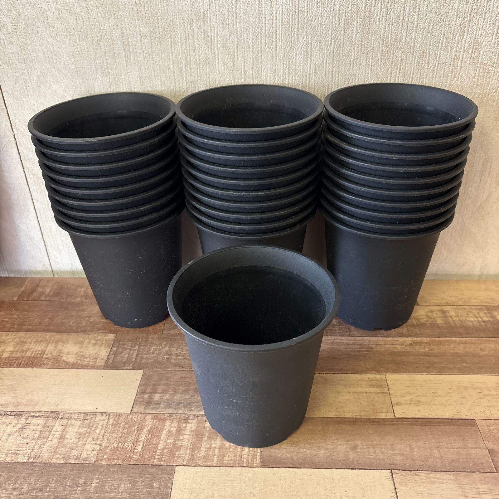 プラ鉢 5号 30個 セット プラスチック 鉢 幅15.5cm 黒 ブラック 植木鉢