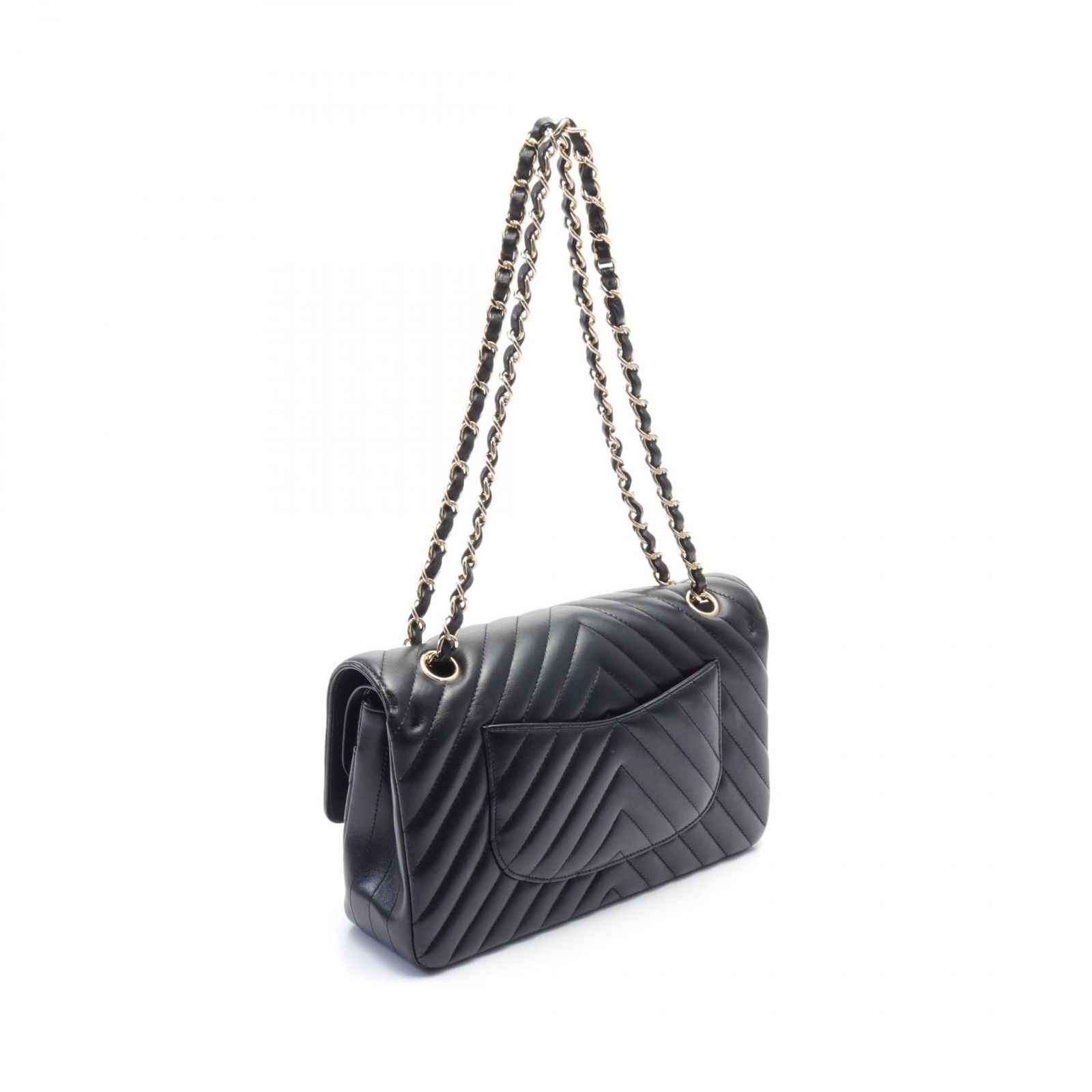 CHANEL シャネル シェブロン Vステッチ フラップ 長財布 二つ折り 