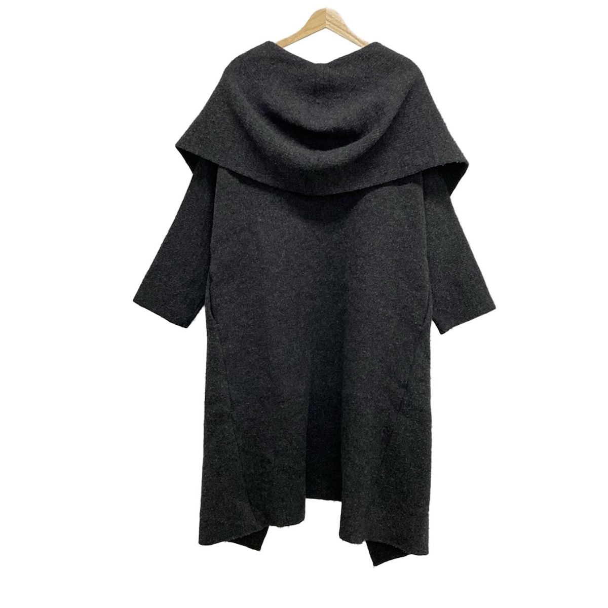 ADAWAS アダワス コート サイズF レディース - ダークグレー 長袖 ニット 冬