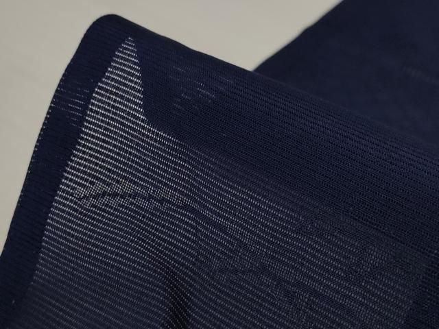 平和屋着物＊夏物 色無地 絽 草花紋紗 留紺色 正絹 逸品 AAAZ2021st
