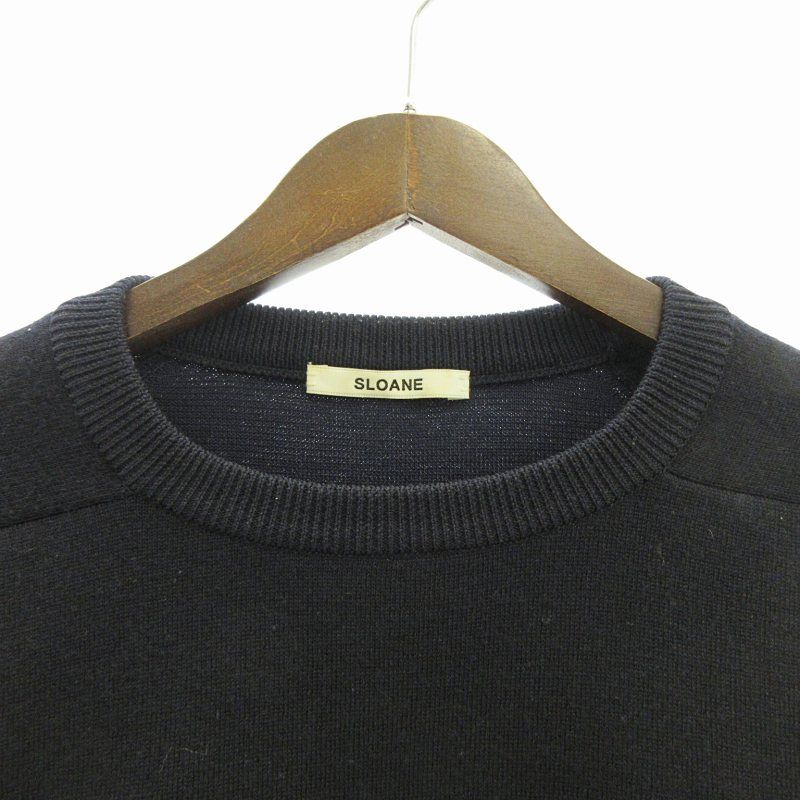 スローン SLOANE 美品 12G天竺ダブルフェイス ニットセーター
