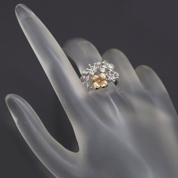 海外ブランド  田崎真珠 メルカリ - フラワー 0.16ct リング ダイヤモンド K18WG/PG アクセサリー