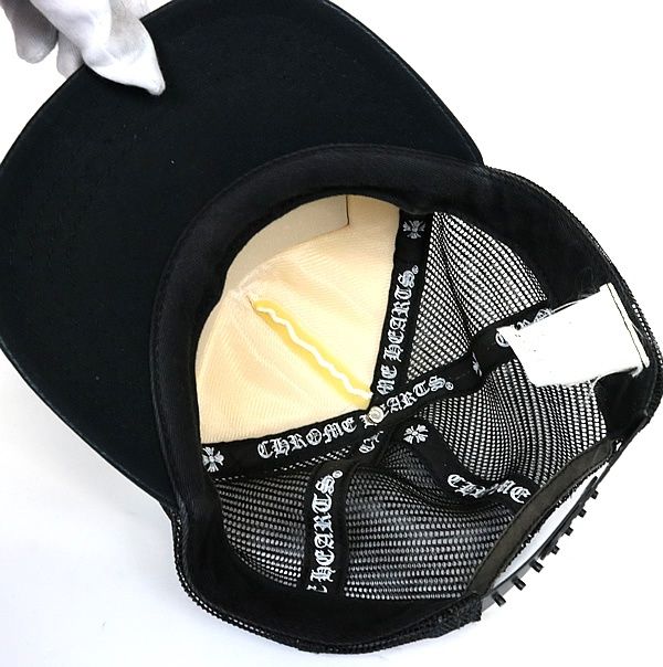 銀座店 クロムハーツ トラッカー キャップ『FUCK』帽子 メンズ SV925 黒/白