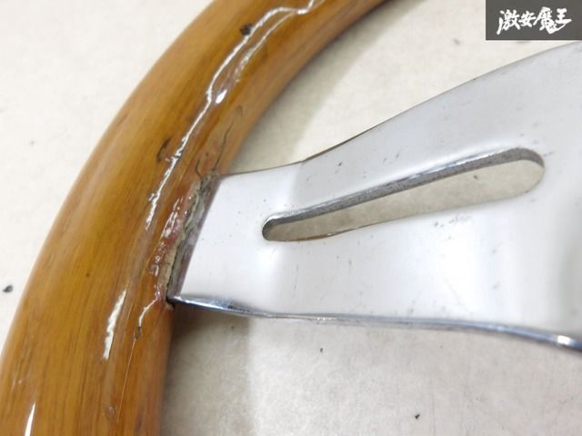 社外 ウッドステアリング ステアリング ハンドル 3本スポーク