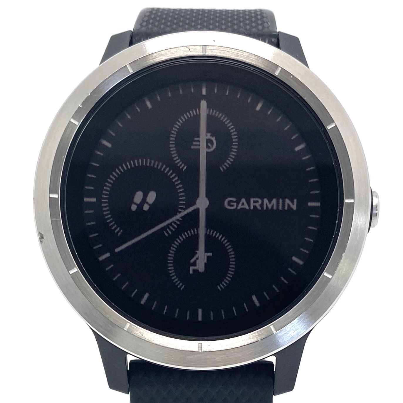 ガーミン VIVOACTIVE 3 010-01769-70 デジタル スマートウォッチ スポーツ-アウトドア GPS 黒 バッテリー充電式 樹脂ベルト